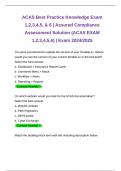 ACAS Best Practice Knowledge Exam 1,2,3,4,5, & 6 | Assured Compliance Assessment Solution (ACAS EXAM 1,2,3,4,5,6) | Exam 2024/2025 