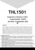 THL1501 Assignment 2 (ANSWERS) Semester 2 2024 - DISTINCTION GUARANTEED