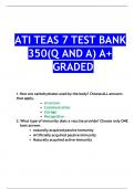 ATI TEAS 7 TEST BANK 350(Q AND A) A+ GRADED