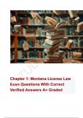 Chapter 1: Montana License Law Exam Questions With Correct Verified Answers A+ Graded