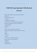 CMP 101 Exam Questions With Revised Answers