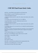 CMP 305 Final Exam Study Guide.