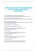 STRUCTURAL PEST CONTROL BOARD APPLICATORS EXAM STUDY QUESTIONS