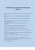 CMP 305 Exam Questions With Revised Answers