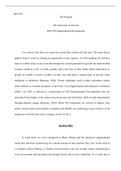 Wk5  Final  Paper 1    BUS 370  The Proposal  The University of Arizona  BUS 370 Organizational Development  It is a known fact that you cannot have good days without the bad ones. The same theory applies when it comes to running an organization at any ca