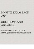 MNP3703 Exam pack 2024(Supplier Relationship Management) Questions and answers