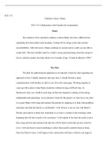 Week  4    1  .docx    ECE 313  Childrens Story: Shane  ECE 313 Collaboration with Families & Communities  Shane  The situation I have decided to address is about Shane who has a difficult time separating from his mother each morning. At drop off, he clin