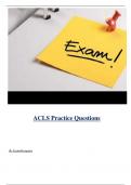 ACLS Practice Questions ( Latest 2024 / 2025 ) Actual Questions and Answers 100% Correct