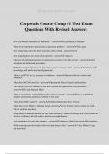 Corporals Course Comp #1 Test Exam Questions With Revised Answers