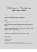 CSS 202 Lectures 1-7 Exam Questions With Revised Answers