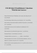 CSS 202 Quiz 8 Establishment 1 Questions With Revised Answers