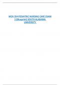 MCN 354 PEDIATRIC NURSING CARE EXAM  3 (Blueprint) SOUTH ALABAMA  UNIVERSITY