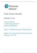 Mark Scheme (Results) Summer 2024 Pearson Edexcel In GCE History (8HI0/1F) Advanced Subsidiary Paper 1: Breadth study with interpretations Option 1F: In search of the American dream: the USA, c1917–96