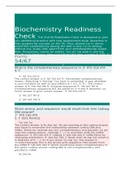 Biochemistry C 785 Readiness Check 2020 – Western Governors University | Biochemistry C785 Readiness Check {A Grade}