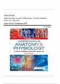 Test Bank - for Understanding Anatomy & Physiology: A Visual, Auditory, Interactive Approach Third Edition by Gale Sloan Thompson, All Chapters  |Complete Guide A+