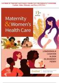 Test Bank for Maternity and Women's Health Care 13th Edition by Lowdermilk, Cashion, Alden, Olshanky, and Perry (STUVIA)