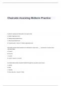 Chairside Assisting Midterm  Exam Practice Exam Questions and Correct Answers