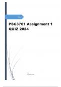 PSC3701 Assignment 1 QUIZ 2024