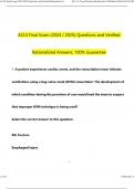 ACLS Final Exam Questions and Answers 100%