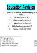 A* A-Level sociology Education revision notes 