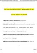 Ohio Lead Risk Assessor Exam Guide with Answers