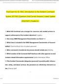 Final Exam for: IS-100.C: Introduction to the Incident Command System, ICS 100 | Questions and Correct Solutions | Latest Update 2024/2025 | Graded A+