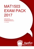 Exam (elaborations) MAT 1503 MAT1503 EXAM PACK LATEST REVIWED2021