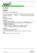 AQA A-level DANCE Component 2 Critical engagement QP MAY 2024