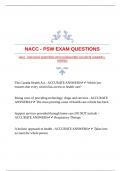 NACC - PSW EXAM QUESTIONS WITH GUARANTEED ACCURATE ANSWERS |VERIFIED