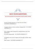 NACC EXAM QUESTIONS WITH GUARANTEED ACCURATE ANSWERS |VERIFIED