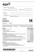  GCSE AQA May 2024 Higher Triple Science Physics Paper 1