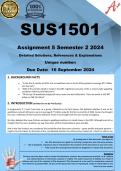 SUS1501 Assignment 5 (COMPLETE ANSWERS) Semester 2 2024 - DUE 16 September 2024