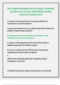 EMT FISDAP READINESS ACTUAL EXAM 4 UPDATED  Questions and Answers (2024/2025) (Verified  Answers) Complete exam