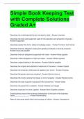 Simple Book Keeping Test with Complete Solutions Graded A+