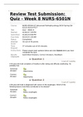 Review Test Submission: Quiz - Week 8 NURS-6501N