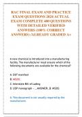 RAC FINAL EXAM AND PRACTICE  EXAM QUESTIONS 2024 ACTUAL  EXAM COMPLETE 400 QUESTIONS  WITH DETAILED VERIFIED  ANSWERS (100% CORRECT  ANSWERS) /ALREADY GRADED A+