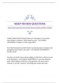 NEIEP REVIEW QUESTIONS WITH GUARANTEED ACCURATE ANSWERS |VERIFIED