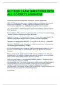 MLT BOC EXAM QUESTIONS WITH ALL CORRECT ANSWERS