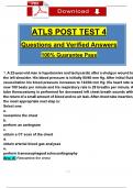 ATLS 10th Edition Post Test 4 Actual Questions with Verified Answers (2024 / 2025), 100% Guarantee Score Pass