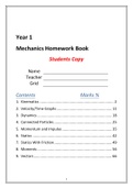 A Level Maths Homework Book - Mechanics