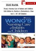 TEST BANK For Wong's Nursing Care of Infants and Children, 12th Edition (Hockenberry, 2024), Verified Chapters 1 - 34, Complete Newest Version