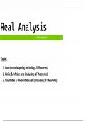 Real Analysis (Preliminaries)