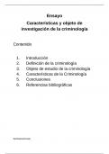 Características y objetos de investigacion