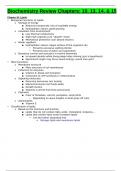 Biochemistry Review Chapters 10, 13, 14, & 15