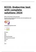 ECCO Endocrine test with complete solutions 2024