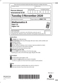 Edexcel Math Nov 2020 IGCSE