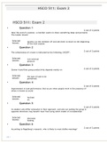 HSCO 511 Exam 2  answers complete solutions : All answers Correct.