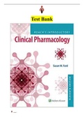 Test Bank for Roach's Introductory Clinical Pharmacology 12th Edition by Susan M Ford - Complete, Elaborated and Latest Test Bank. ALL Chapters (1-54) Included and Updated