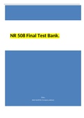 NR 508 - Final Exam Test Bank.