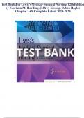 Test Bank:For Lewis's Medical- Surgical Nursing, 12th Edition by Mariann M. Harding, Jeffrey Kwong, Debra Hagler Chapter 1-69 